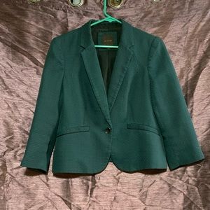Forest Green One Button Blazer